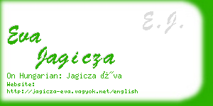 eva jagicza business card